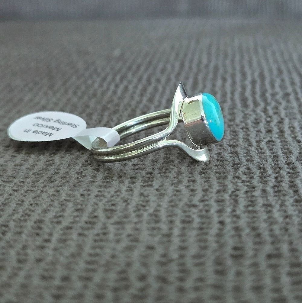 Sterling Silver🤍 Mexican🇲🇽 Turquoise Ring - NWT - Picture 4 of 16